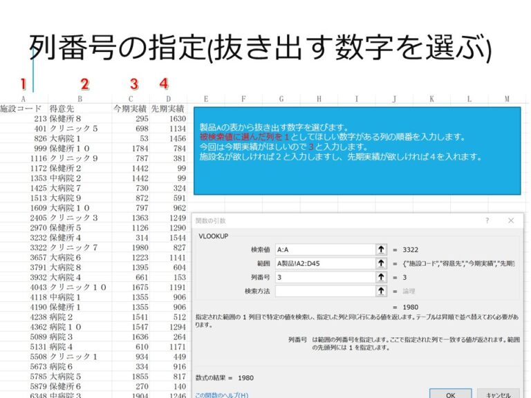 列番号の指定